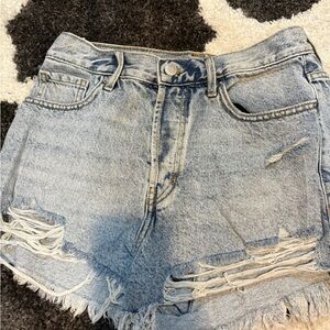 PacSun Light Blue Distressed Jean Shorts